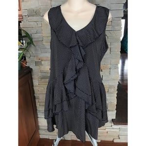 Navy ruffle dress
